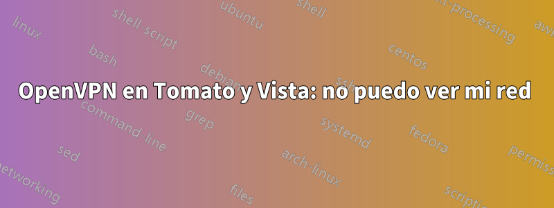 OpenVPN en Tomato y Vista: no puedo ver mi red