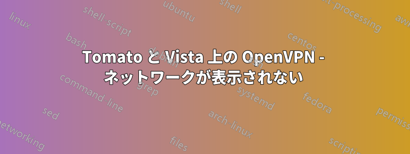 Tomato と Vista 上の OpenVPN - ネットワークが表示されない