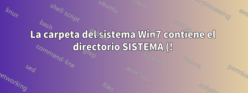 La carpeta del sistema Win7 contiene el directorio SISTEMA (!) que se repite infinitamente