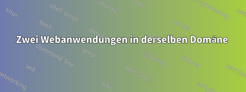 Zwei Webanwendungen in derselben Domäne