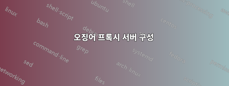 오징어 프록시 서버 구성