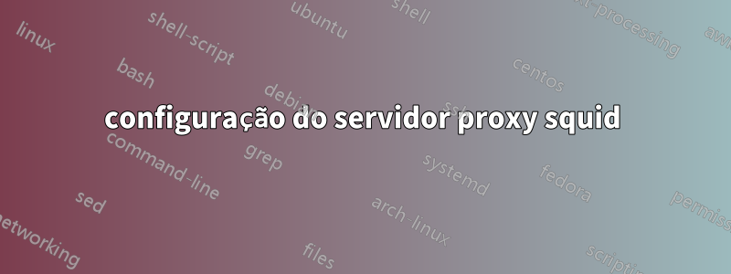 configuração do servidor proxy squid