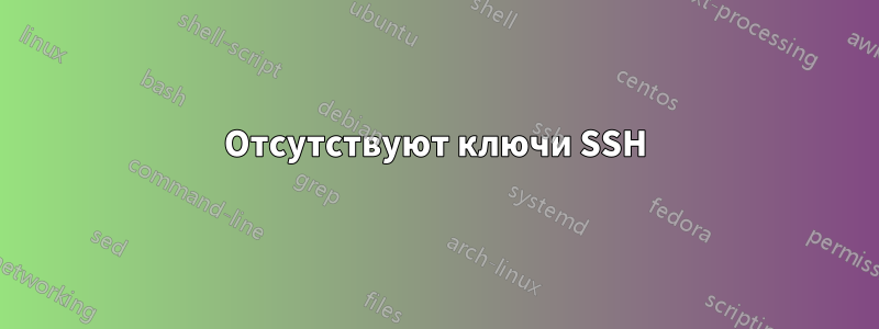 Отсутствуют ключи SSH