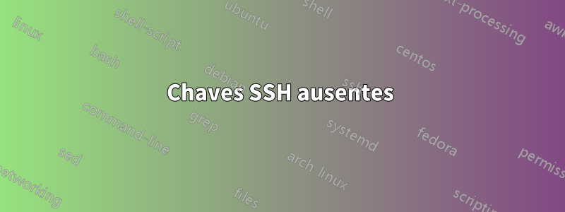 Chaves SSH ausentes