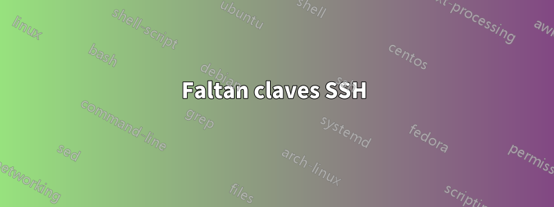 Faltan claves SSH