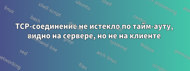 TCP-соединение не истекло по тайм-ауту, видно на сервере, но не на клиенте