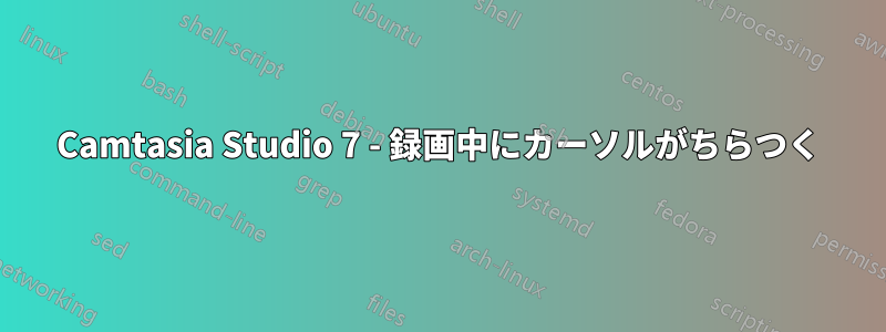 Camtasia Studio 7 - 録画中にカーソルがちらつく