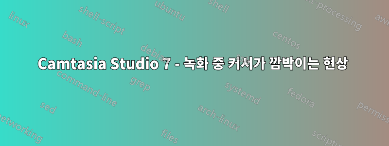 Camtasia Studio 7 - 녹화 중 커서가 깜박이는 현상