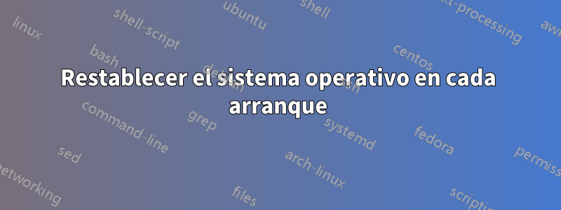 Restablecer el sistema operativo en cada arranque