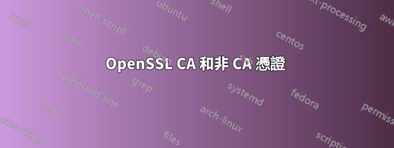 OpenSSL CA 和非 CA 憑證