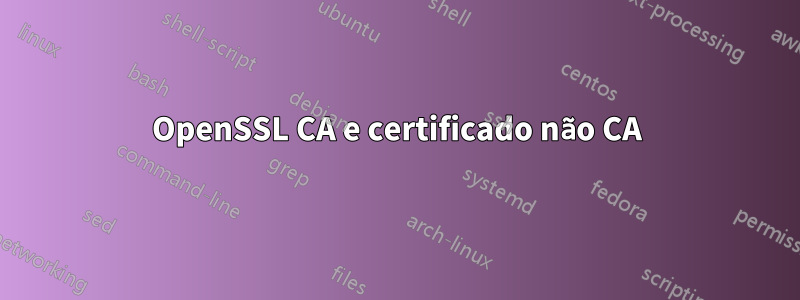 OpenSSL CA e certificado não CA