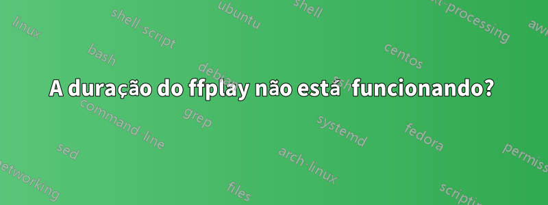 A duração do ffplay não está funcionando?