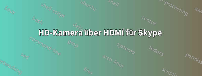 HD-Kamera über HDMI für Skype