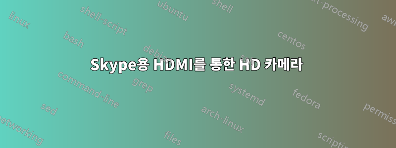 Skype용 HDMI를 통한 HD 카메라