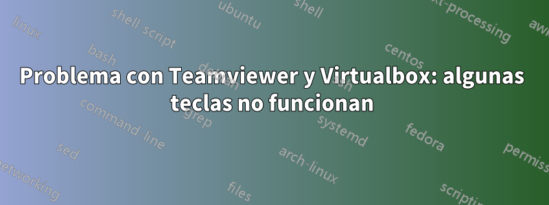 Problema con Teamviewer y Virtualbox: algunas teclas no funcionan