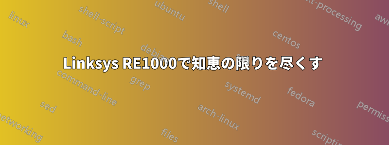 Linksys RE1000で知恵の限りを尽くす