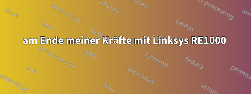 am Ende meiner Kräfte mit Linksys RE1000