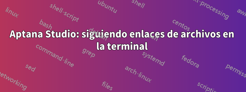 Aptana Studio: siguiendo enlaces de archivos en la terminal