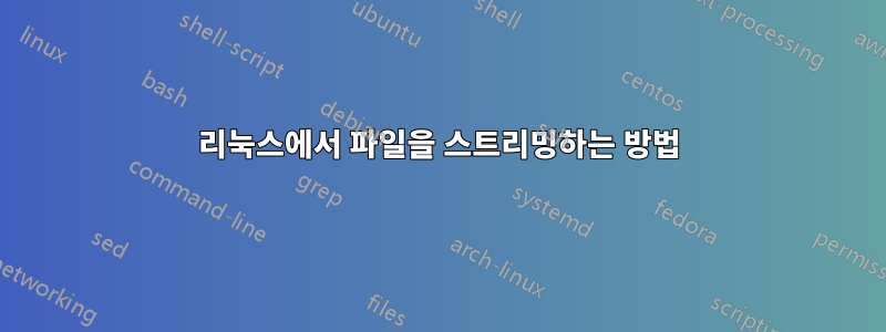 리눅스에서 파일을 스트리밍하는 방법