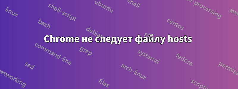 Chrome не следует файлу hosts