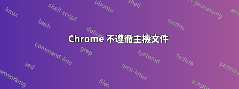 Chrome 不遵循主機文件