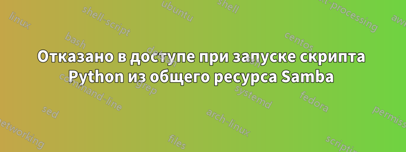 Отказано в доступе при запуске скрипта Python из общего ресурса Samba