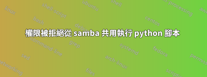 權限被拒絕從 samba 共用執行 python 腳本