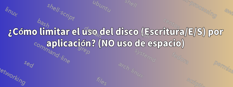 ¿Cómo limitar el uso del disco (Escritura/E/S) por aplicación? (NO uso de espacio)