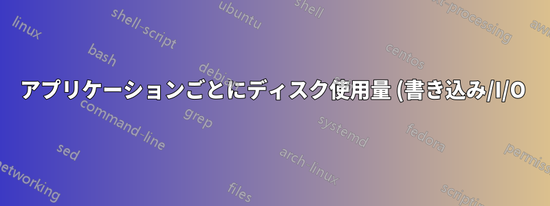 アプリケーションごとにディスク使用量 (書き込み/I/O) を制限するにはどうすればよいでしょうか? (スペース使用量ではありません)