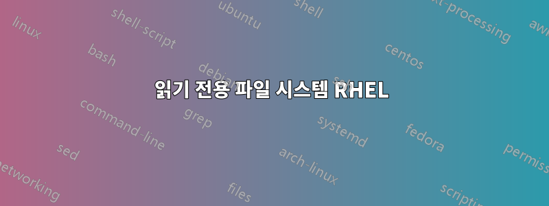 읽기 전용 파일 시스템 RHEL