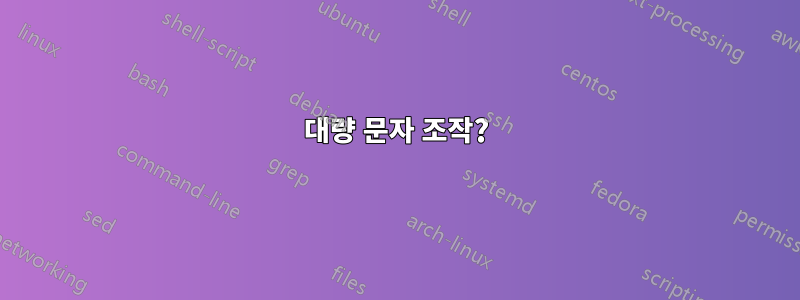 대량 문자 조작?