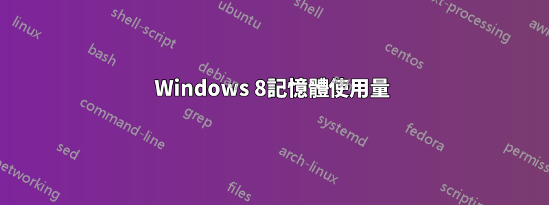 Windows 8記憶體使用量