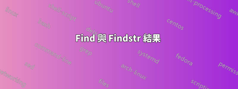 Find 與 Findstr 結果