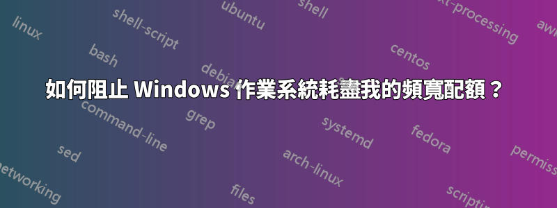 如何阻止 Windows 作業系統耗盡我的頻寬配額？