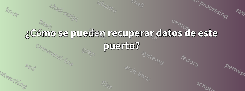 ¿Cómo se pueden recuperar datos de este puerto?