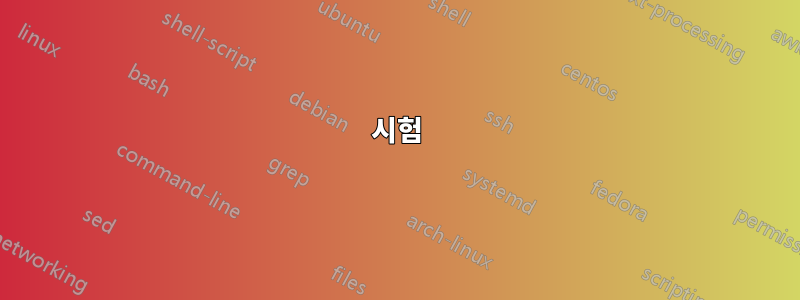 시험