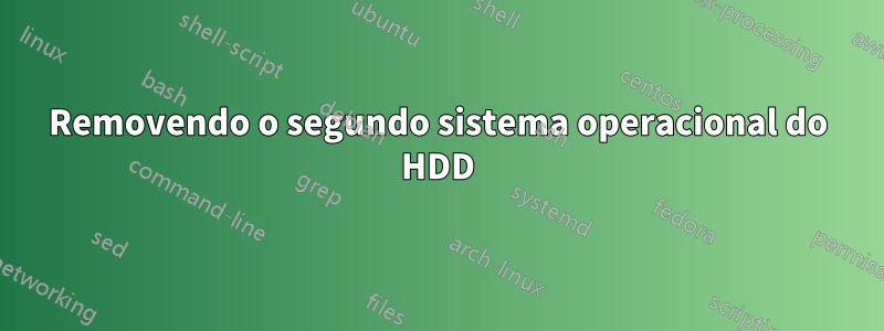 Removendo o segundo sistema operacional do HDD