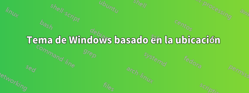 Tema de Windows basado en la ubicación