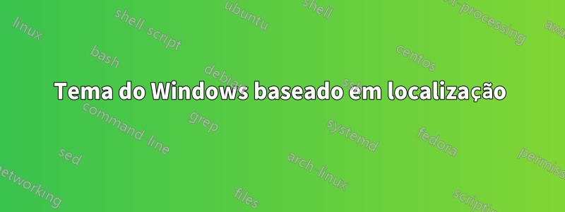 Tema do Windows baseado em localização