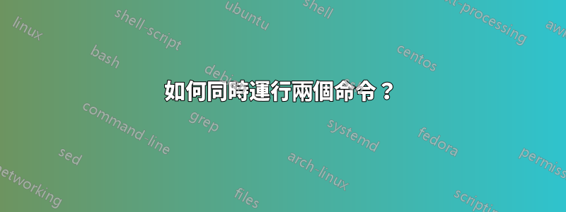 如何同時運行兩個命令？