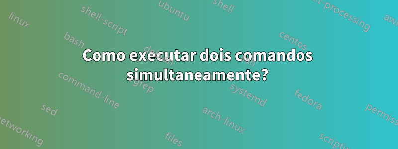 Como executar dois comandos simultaneamente?