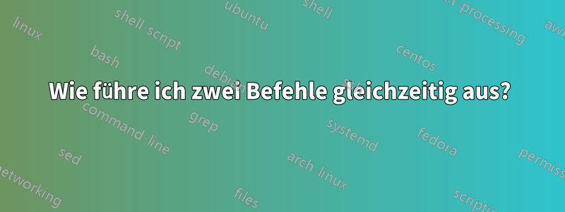 Wie führe ich zwei Befehle gleichzeitig aus?