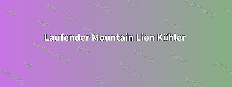 Laufender Mountain Lion Kühler