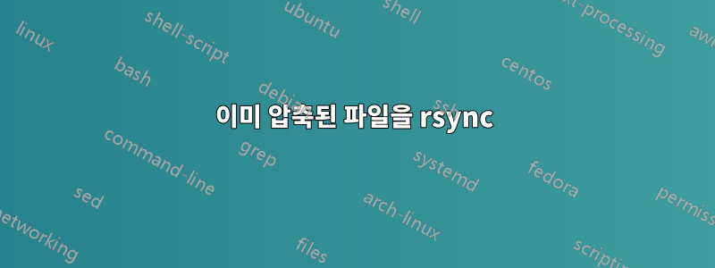 이미 압축된 파일을 rsync