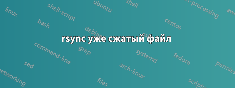 rsync уже сжатый файл