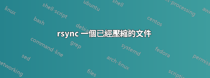 rsync 一個已經壓縮的文件