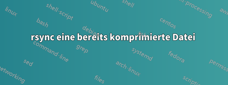 rsync eine bereits komprimierte Datei