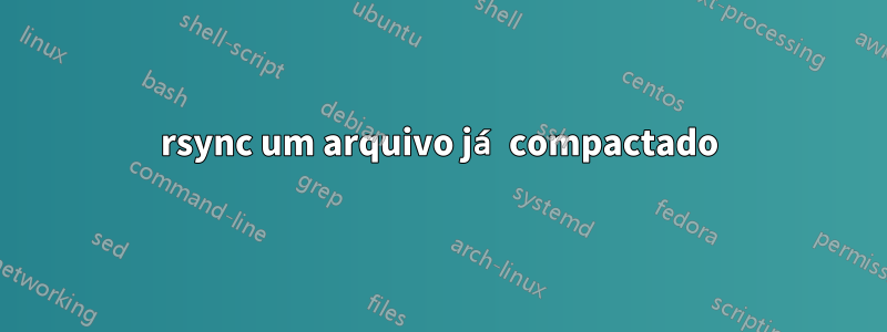 rsync um arquivo já compactado