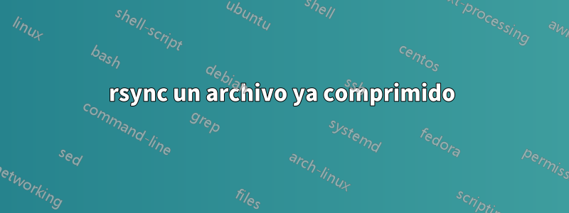 rsync un archivo ya comprimido