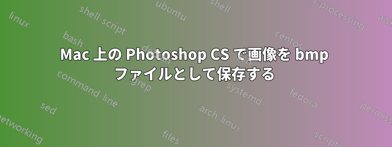 Mac 上の Photoshop CS で画像を bmp ファイルとして保存する